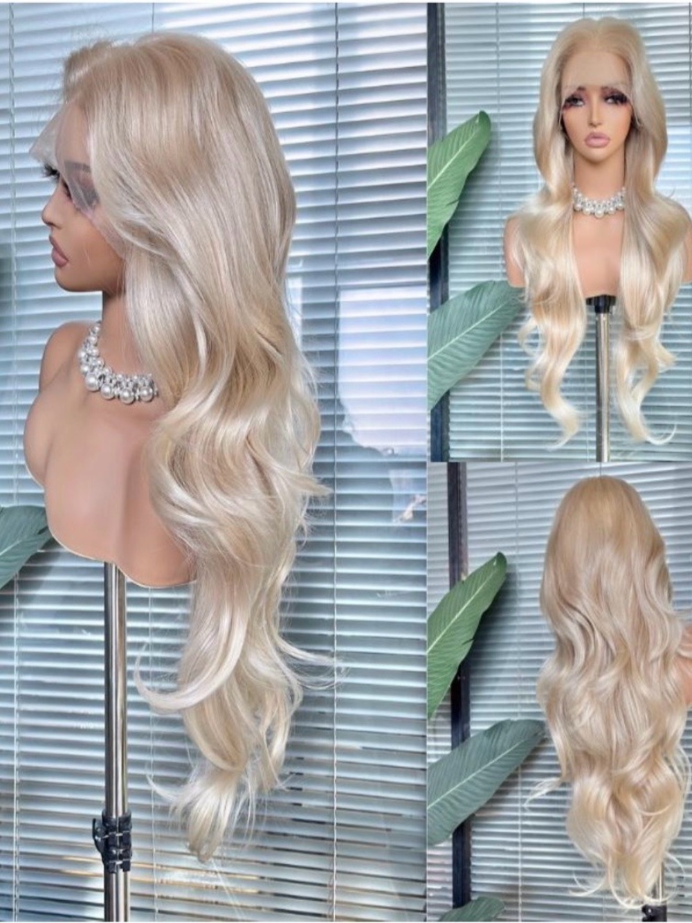 Long Wavy Blonde Women's Lace Front Futura Synthetic Wig 13x6